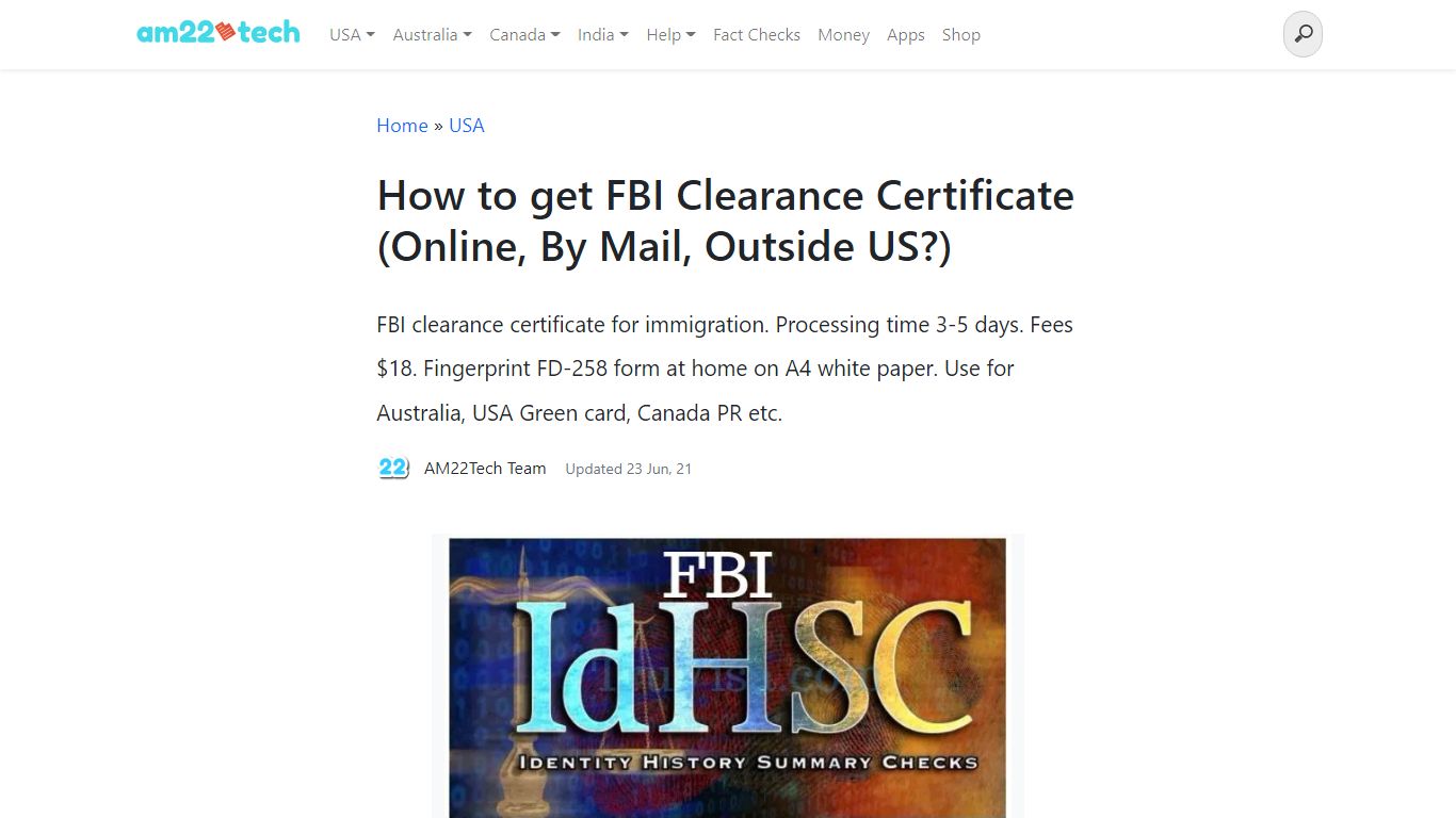 How to get FBI Clearance Certificate (Online, By Mail, Outside US?)